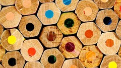 Pencils colors tablet