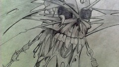 Pencils skulls artwork