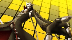 Persona series persona 4 yellow background Atlus