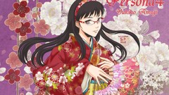 Persona series persona 4 yukata dark hair anime girls