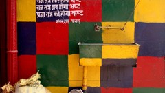 Photographer multicolor political satire