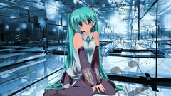 Photoshop anime girls hatsune miku vocaloid vectors detached 