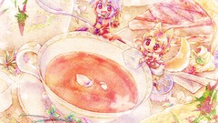 Photoshop Anime paintings blondes purple hair purple eyes