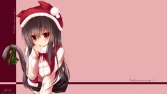 Photoshop red eyes blush long hair anime girls brunettes tails 