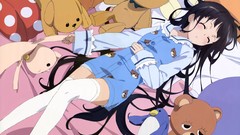 Photoshop sleeping blush anime girls closed eyes shionji yuuko 