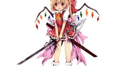 Photoshop vampire anime girls touhou flandre scarlet video 
