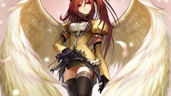 Photoshop wings Ribbons anime girls aquarian age low-angle shot 