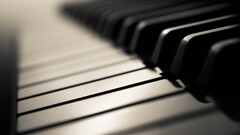 piano depth of field monochrome closeup musical instrument Music