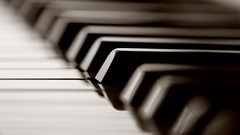 Piano piano keys depth of field