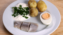Pickled herring sour cream