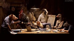 pigs dog Goats rabbits cats Chickens artwork Animals laptop Lamp