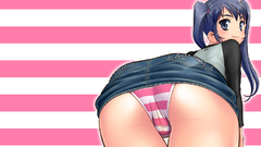 Pigtails Anime panties blue