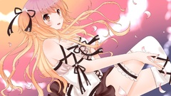 Pigtails blush yellow eyes