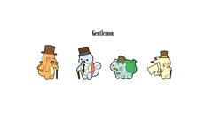 Pikachu Pokemon bulbasaur squirtle charmander Simple Background