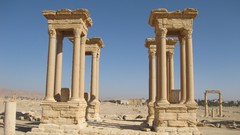 Pillars scenic skyscapes deserts