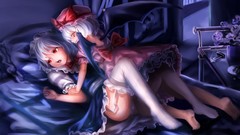 Pillows bows lying down