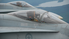 Pilot jet aircraft F A-18