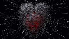 Pin Hearts black background