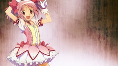 Pink Anime anime girls mahou shoujo madoka magica kaname madoka 