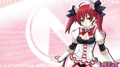 Pink background caves anime girls tsunako hyperdimension 