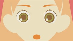 Pink background faces long hair anime girls green eyes sayonara 