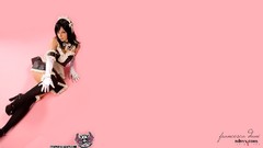 Pink background models alt girls Francesca Dani