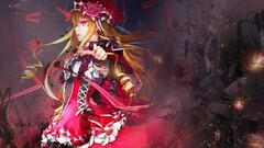 Pink Dress anime girls blonde Anime