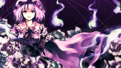 Pink eyes purple dress