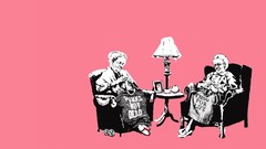 Pink funny graffiti punk