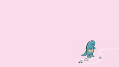 Pink Godzilla simple