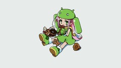 Pink Green android anime girls