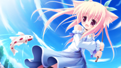 Pink hair animal ears