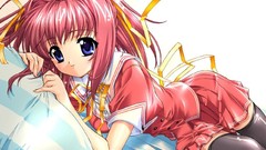 Pink hair anime girls blue eyes