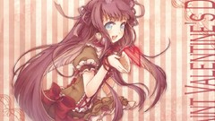 Pink hair anime girls blue eyes nekomimi