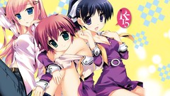 Pink hair anime girls blue eyes seifuku panties R-15