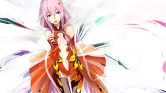 Pink hair anime girls guilty crown yuzuriha inori