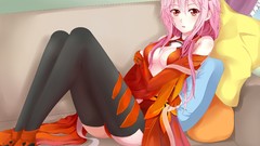 Pink hair anime girls guilty crown yuzuriha inori