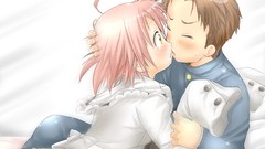 Pink hair anime girls lucky star kogami akira anime boys