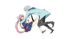 Pink hair anime girls school uniforms mirai nikki gasai yuno 