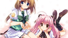 Pink hair anime girls seifuku