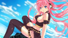 Pink hair anime girls vocaloid megurine luka