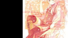 Pink hair anime girls vocaloid megurine luka