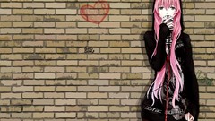 Pink hair blue eyes vocaloid megurine luka