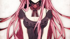 Pink hair long hair anime girls vocaloid megurine luka