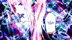 Pink hair long hair anime girls vocaloid megurine luka