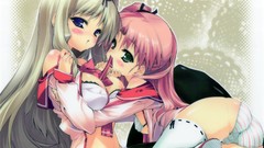 Pink hair long hair to heart to heart 2 yuri underwear nipples 