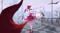 Pink hair mahou shoujo