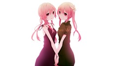 Pink hair pink eyes anime girls mirai nikki gasai yuno twintails