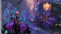 Pink hair pink eyes anime girls pixiv fantasia