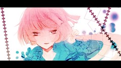 Pink hair pink eyes vocaloid Nekomura Iroha